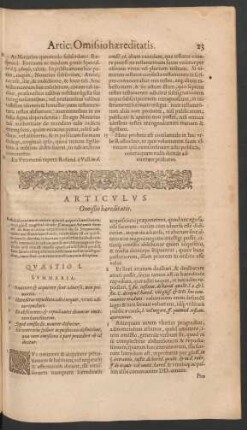 Articulus Omißio haereditatis.