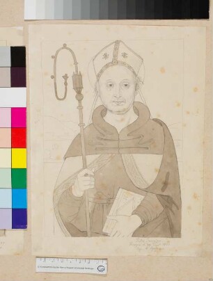 Hl. Alipius nach Peruginos Polyptychon für San Agostino in Perugia