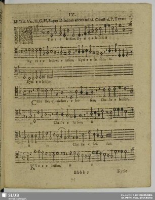 IV. Grimm, Heinrich: Missa super Dilectus meus mihi