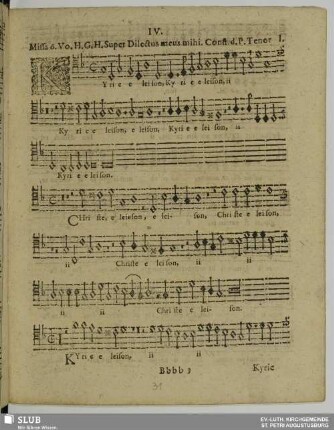 IV. Grimm, Heinrich: Missa super Dilectus meus mihi
