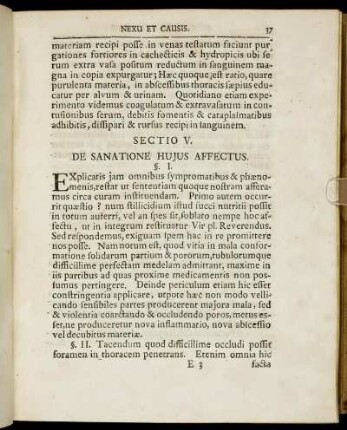 Sectio V. De Sanatione Hujus Affectus.