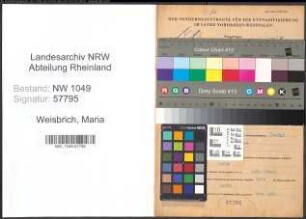 Entnazifizierung Maria Weisbrich , geb. 11.06.1909 ()