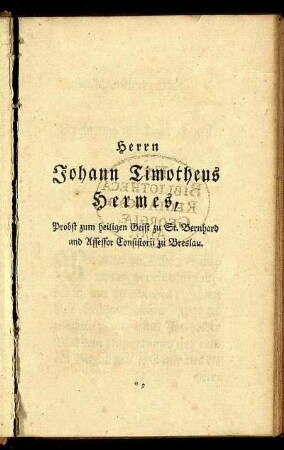 Herrn Johann Timotheus Hermes,...