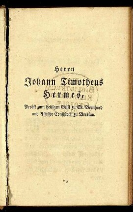 Herrn Johann Timotheus Hermes,...