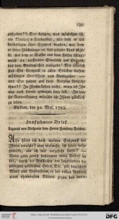 Funfzehnter Brief