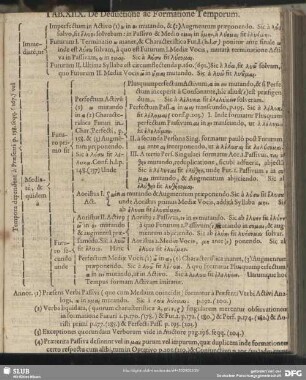 Tab. XIIX. De Deductione ac Formatione Temporum