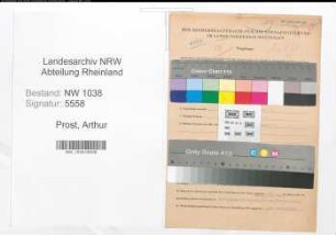 Entnazifizierung Arthur Prost , geb. 17.04.1899 (Kaufmann)