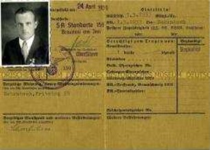 SA-Ausweis für Georg Augustin
