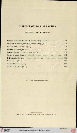 Disposition des planches