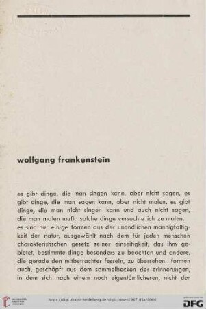 wolfgang frankenstein (Nr. 1-42)