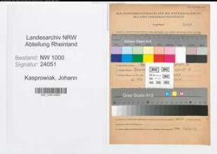 Entnazifizierung Johann Kasprowiak, geb. 12.12.1911 (Maschinist)