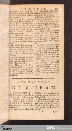 Apocalypse de S. Jean.