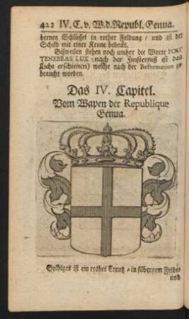 Das IV. Capitel. Vom Wapen der Republique Genua