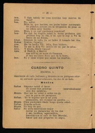 Cuadro quinto