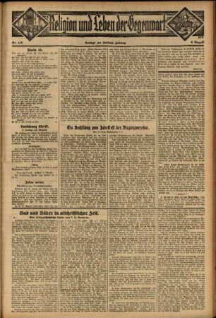 Dritte Ausgabe vom Sonntag, den 06. August 1933.