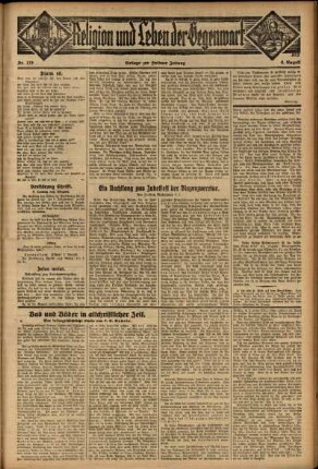 Dritte Ausgabe vom Sonntag, den 06. August 1933.