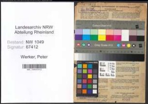 Entnazifizierung Peter Werker , geb. 09.10.1898 (Ingenieur)