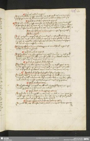 106r-106v: Rezepte, u. a. von Gerardus  (lat.)