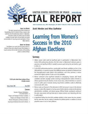 Learning from women's success in the 2010 Afghan elections