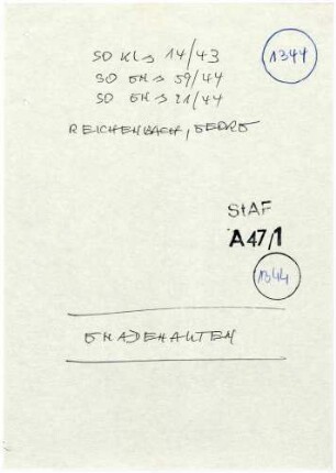 Angeklagter: Reichenbach, Georg (Ortsbauernführer); Oberglottertal *11.11.1898 in Oberglottertal; + ? Delikt: Verbrechen gegen die Kriegswirtschaftsverordnung Schwarzschlachtung Tatort: Oberglottertal Tatzeit: März 1942