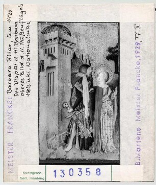 Meister Francke: Barbara-Altar, Disput der Hl. Barbara.Helsingfors (Helsinki), Museum