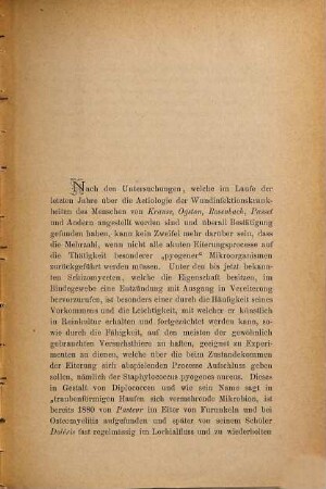 Untersuchungen über die pyogenen Wirkungen des Staphylococcus pyogenes aureus im Unterhautzellgewebe des Kaninchens