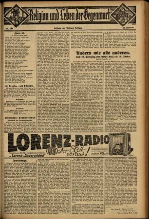 Vierte Ausgabe vom Sonntag, den 15. Oktober 1933.