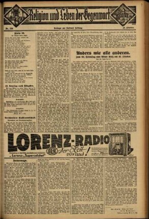 Vierte Ausgabe vom Sonntag, den 15. Oktober 1933.