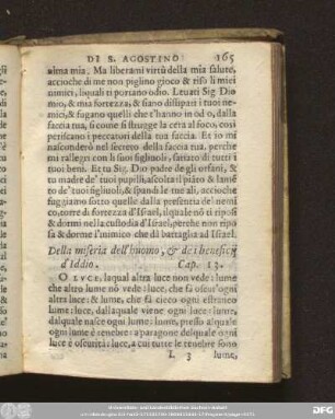 Della miseria dell'huomo, [et] de i beneficii d'Iddio. Cap. 13.