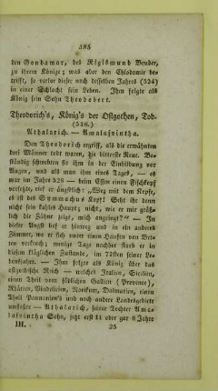 Theodorich's, König's der Ostgothen, Tod