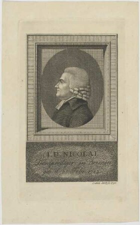 Bildnis des I. D. Nicolai