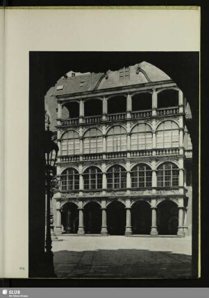 114 Der Altan des Moritzbaues im ehemaligen Residenzschloß