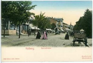 Kolberg (heute: Kolobrzeg / Polen). Bahnstraße