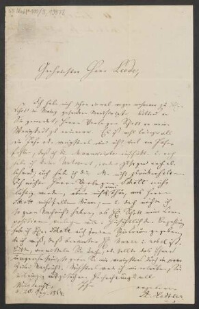 Brief an Friedr. Gustav Leede : 20.08.1864