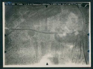 Foto der Stellungen bei Bullecourt zwischen Arras und Cambrai (Luftbild)