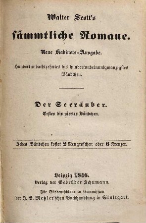 Der Seeräuber : Ein Roman ..., 1/4