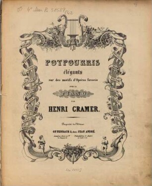Potpourris élégants sur des motifs d'opéras favoris : pour le piano. 42. Die Großfürstin = (La Grande-Duchesse). - [circa 1850]. - Pl.-Nr. 7127. - 17 S.