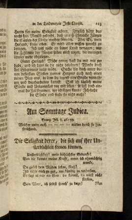 123-145, Am Sonntage Judica