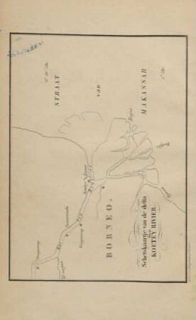 Schetskaartje van de delta der Koetey rivier