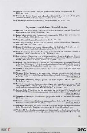Fayencen verschiedener Manufakturen (Nr. 389-410)