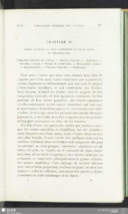 Chapitre II. Roches Aqueuses - Leur composition et leurs formes de stratification