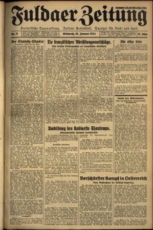 Ausgabe vom Mittwoch, den 10. Januar 1934.