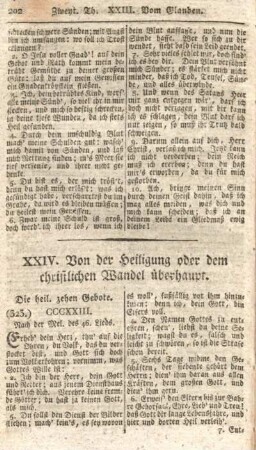 XXIV. Von der Heiligung oder dem christlichen Wandel überhaupt.