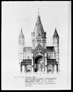 Dom in Mainz: Westbau und Langhaus