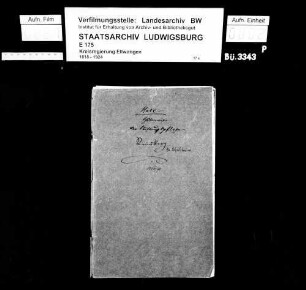 Schuldenwesen der Kirchengemeinde Haßfelden sowie der Stiftungspflege Haßfelden und Reinsberg, Gde. Wolpertshausen
