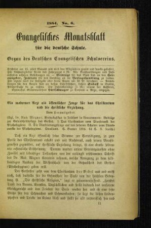 ¬Ein¬ moderner Arzt als öffentlicher Zeuge für das Christentum und die christliche Erziehung
