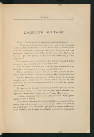 77-93, L'Adroite Sultane. La femme nouvelle.