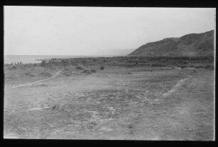 Blick von Chirbet Qumran auf Ain el-feschcha