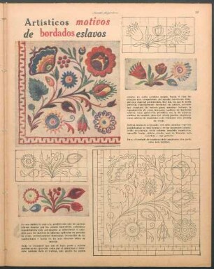 Artísticos motivos de bordados eslavos [Motivos de bordados]