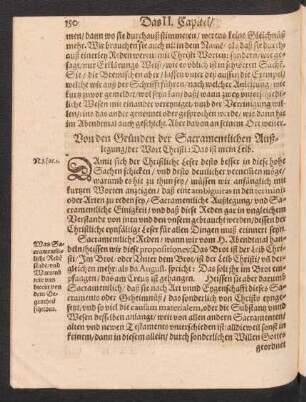 Von den Gründen der Sacramentlichen Außlegung/ der Wort Christi: Das ist mein Leib.